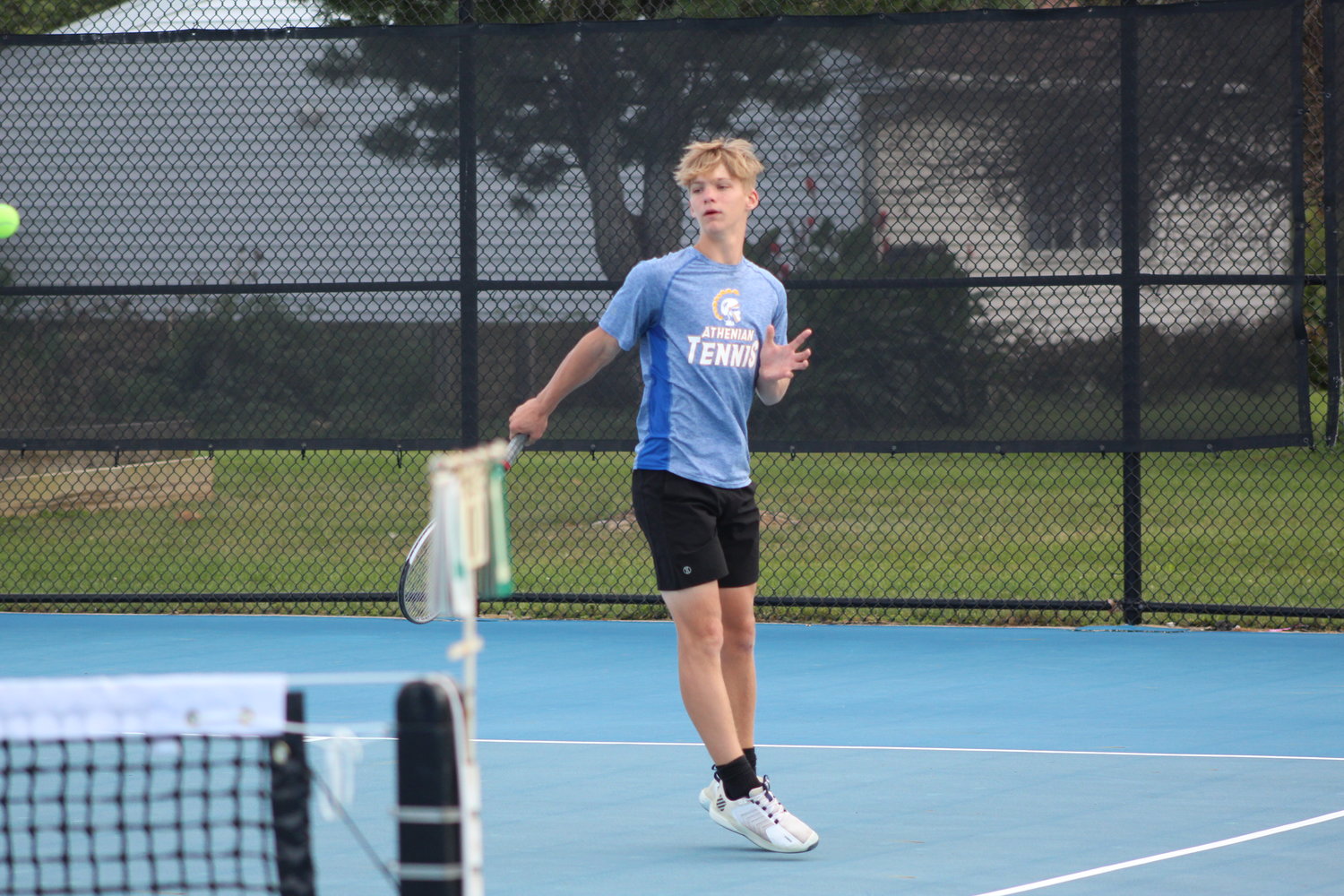 Rowan Gambrel is just a freshman yet has held his own nicely at the three singles spot for CHS.